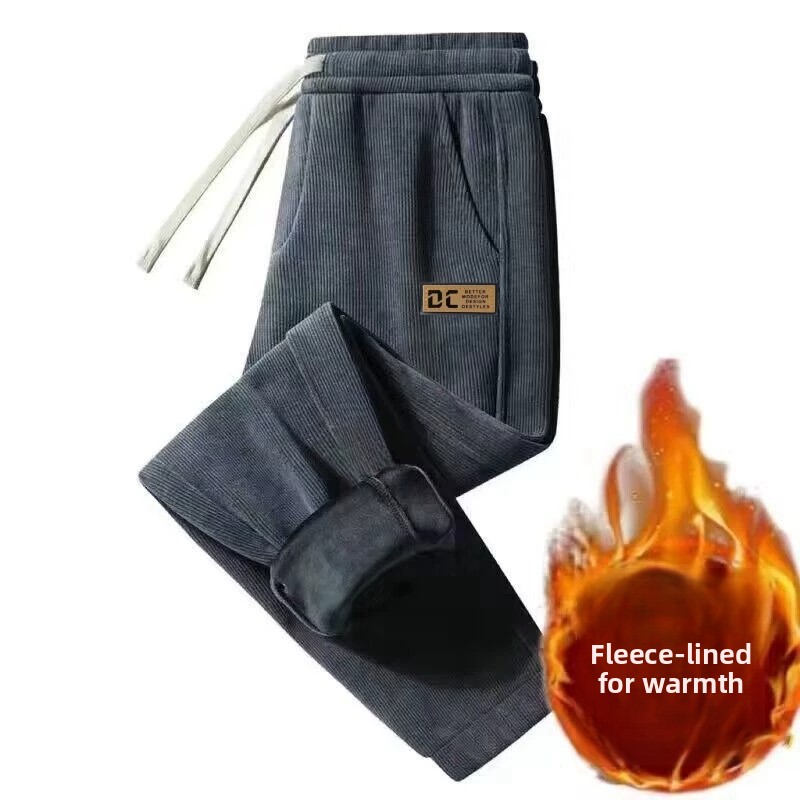Corduroy Pant Warm - Kadınlar için Kadife Harlan Pantolon, Bol
