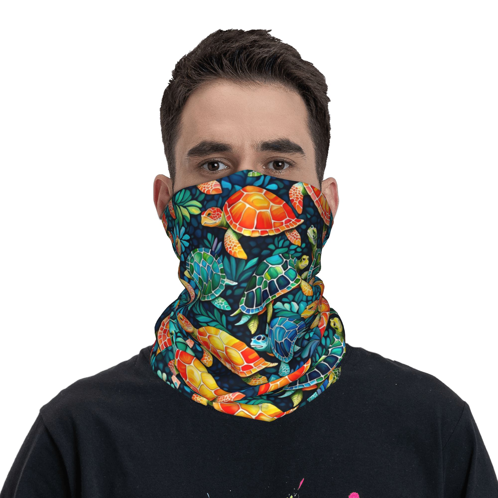 Özel Komik Renkli Deniz Kaplum - Neck Gaiter Fleece incelemesi ve fiyatı